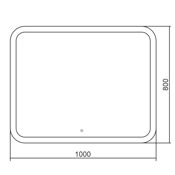 Зеркало Abber See 80x100 с подсветкой, сенсорный выключатель, диммер (AG6109SL-1.0)