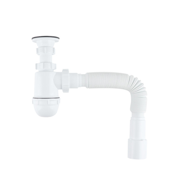 Сифон для раковины Iddis 1 1/4"x40 с выпуском и гофротрубой 40/50 (900BVG0010VD)