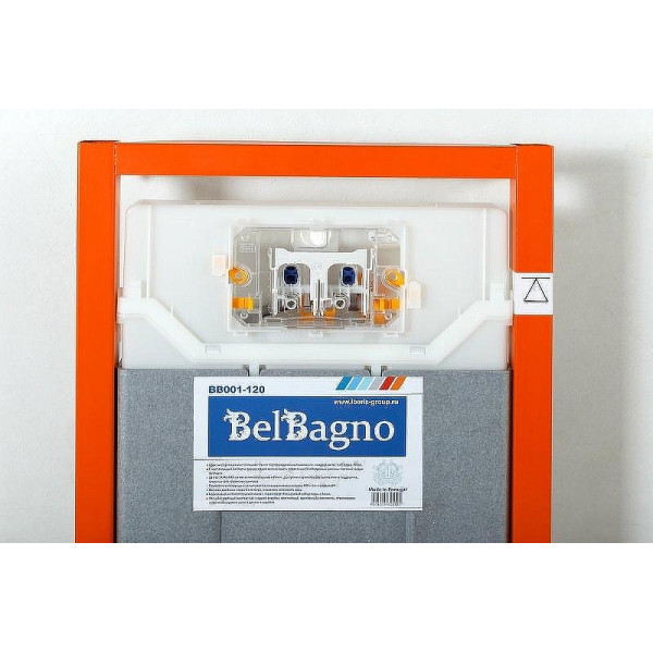 Инсталляция для унитаза с клавишей BelBagno хром (BB001-120/BB005-PR-CHROME)