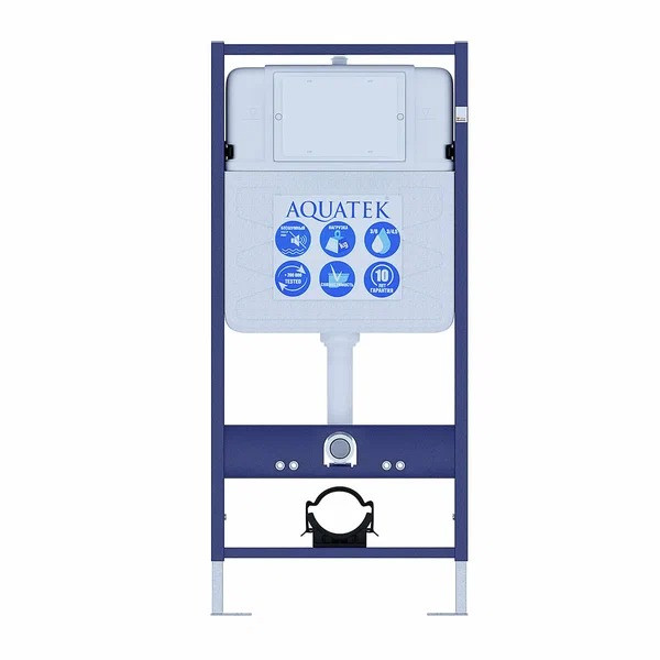 Комплект нсталляция c унитазом Aquatek Европа T KDI15рама Standard INS-0000012 с клавишей KDI-0000015 и крепежом KKI-0000002+унитаз AQ1900T-00 с тон