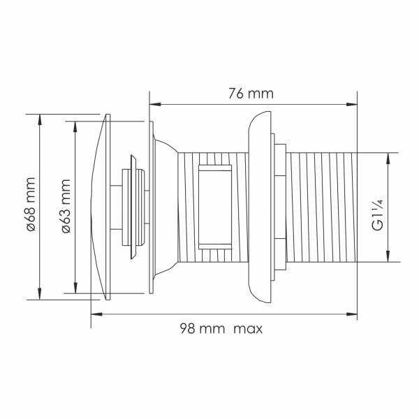 Донный клапан WasserKRAFT 6,8х92х6,8 розовое золото (A336)