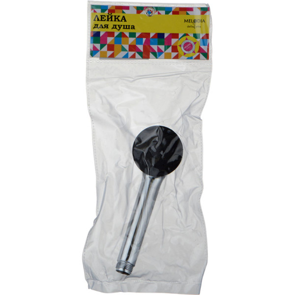 Душевая лейка Melodia 60 мм 1 функции, хром/черный (MKP20433)