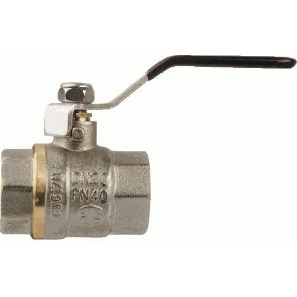 Кран 1" ВВ шаровый TeRma CB (чёрная ручка) (30221)