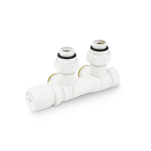 Фитинг двойной термостатический 1/2"х3/4"(18)ЕК универсальный Varmega VMDV25 (белый) (VMDV25-100415) Фитинг двойной термостатический 1/2"х3/4"(18)ЕК универсальный Varmega VMDV25 (белый) (VMDV25-100415)