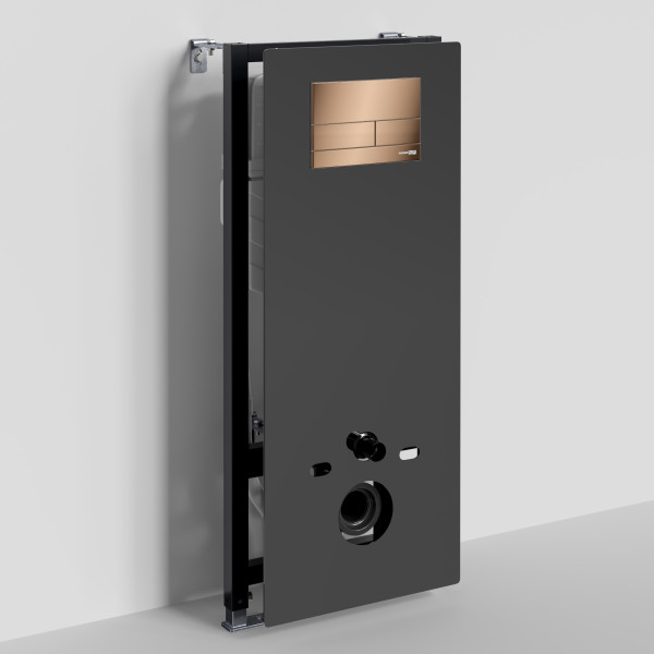 Инсталляция для унитаза WasserKRAFT Abens с клавишей смыва золото розовое (20TLT.010.ME.BL.RG04)