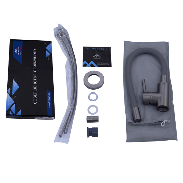 Смеситель для кухни Fashun оружейная сталь/серый (A54101N-17A)