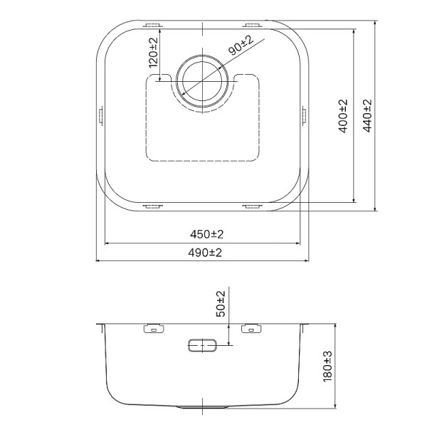 Мойка для кухни врезная Iddis mate 49x44 нержавеющая сталь сатин (MAT49S0i77)
