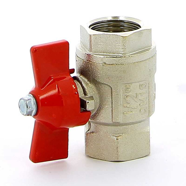 Кран Itap 1/2" ВВ шаровый Ideal (красная бабочка) (0920012) Кран Itap 1/2" ВВ шаровый Ideal (красная бабочка) (0920012)