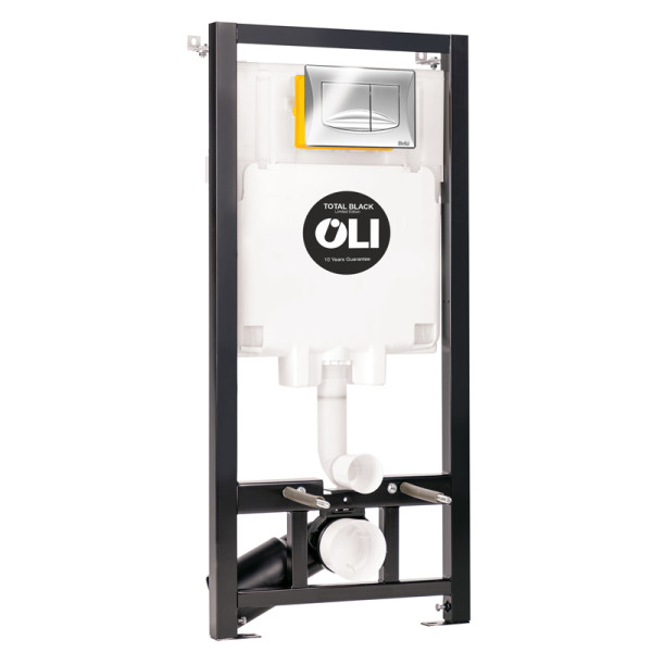 Инсталляция для подвесного унитаза Oli 80 ECO с сиденьем микролифт, с клавишей River Della хром глянцевый (310200100024+310200700005(310200700038))