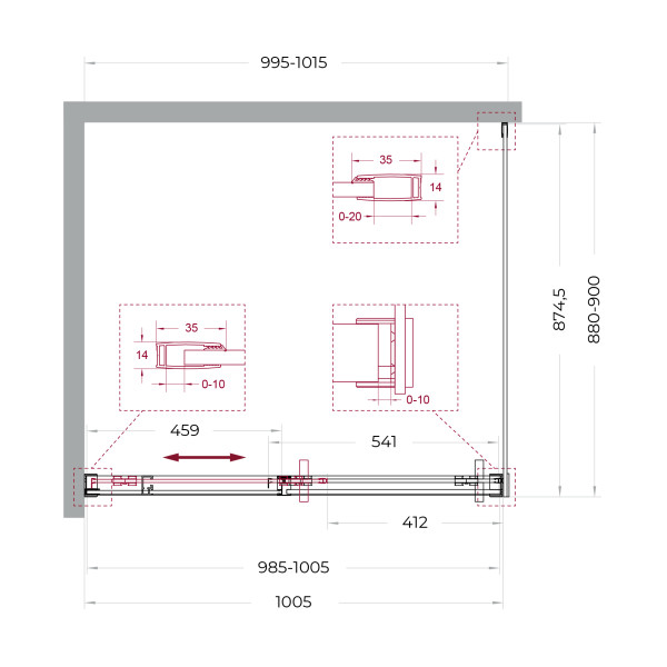 Душевой уголок BelBagno Soft Close-1 100x90x200 стекло прозрачное, профиль оружейная сталь матовая (SOFT_CLOSE-1-AH-1-100/90-C-GM) Душевой уголок BelBagno Soft Close-1 100x90x200 стекло прозрачное, профиль оружейная сталь матовая (SOFT_CLOSE-1-AH-1-100/90-C-GM)
