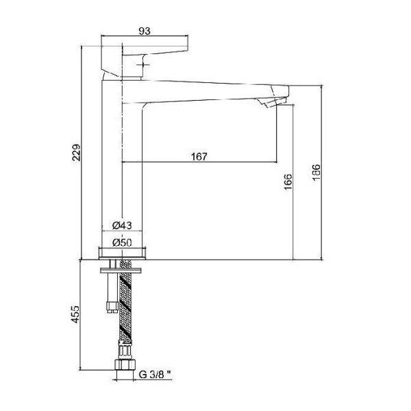 Смеситель для раковины E.C.A. Dalia хром (102188117EX)