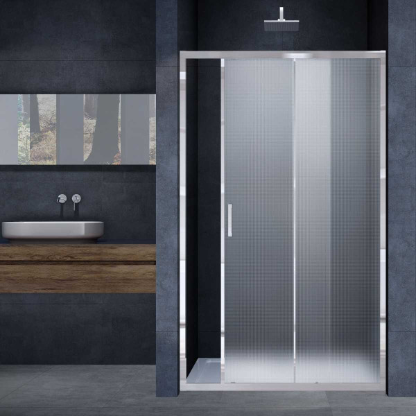 Душевая дверь Vincea Alpha VDS-3AL 1400х1900 стекло текстурное, профиль хром (VDS-3AL140MT)