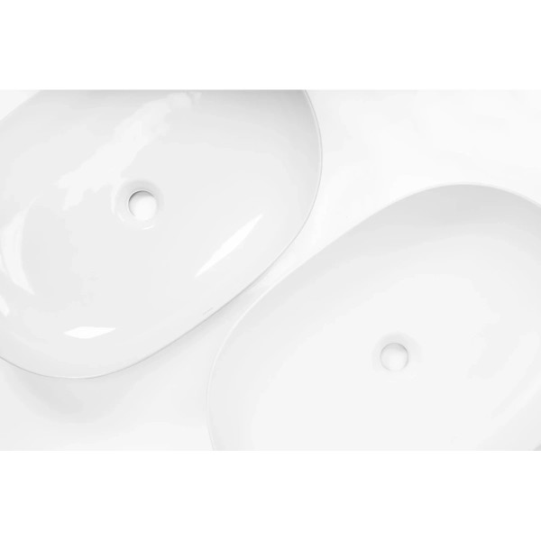 Раковина накладная REA Cleo white mat 60,5x41x14 белая матовая (REA-U9653)