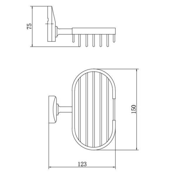 Мыльница Fashun с держателем хром (A1602-2) Мыльница Fashun с держателем хром (A1602-2)