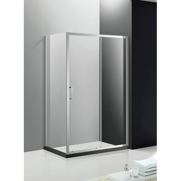 Душевой уголок Cezares Molveno 130x90x195 стекло прозрачное, профиль хром (MOLVENO-AH-11-130/90-C-Cr-IV)