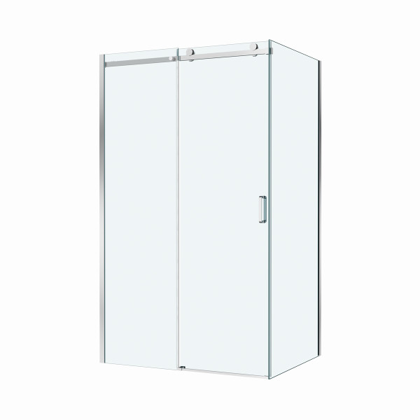 Душевой уголок BelBagno Soft Close-2 130x80x200 стекло прозрачное, профиль хром глянцевый (SOFT_CLOSE-2-AH-1-130/80-C-Cr)