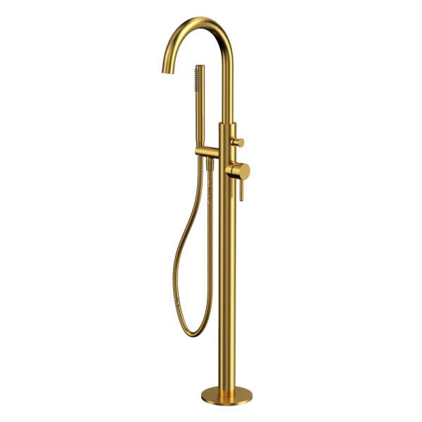 Смеситель напольный Whitecross Y брашированное золото (Y1233GLB)