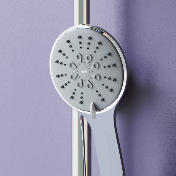 Душевая система Dorff Prime с душевым набором хром, серый (D0740900)