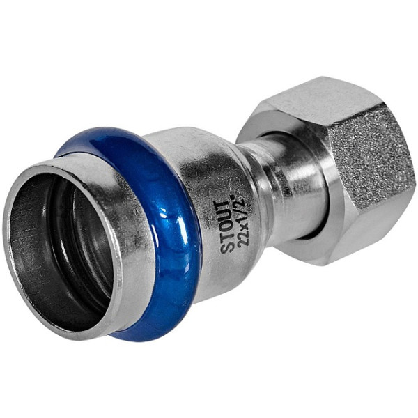 Переход 22х1/2"B с накидной гайкой Stout SSS-2026 ВПр-ВР (нерж.ст., пресс) SSS-2026-002212 Переход 22х1/2"B с накидной гайкой Stout SSS-2026 ВПр-ВР (нерж.ст., пресс) SSS-2026-002212