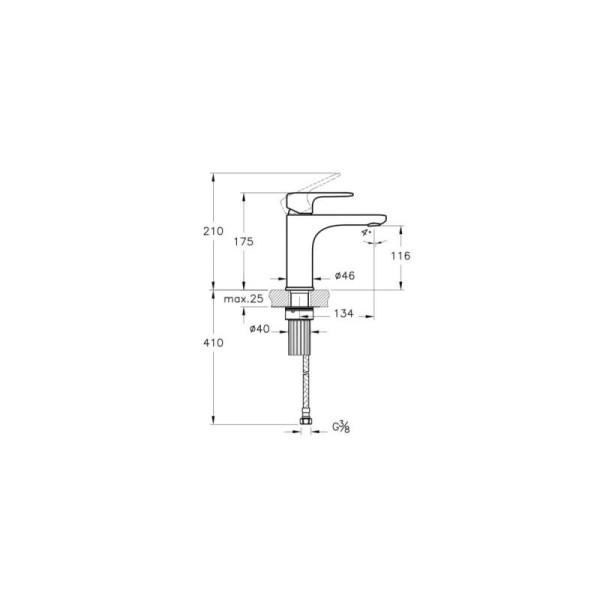 Смеситель для раковины Vitra Root Round хром (A4270634EXP)