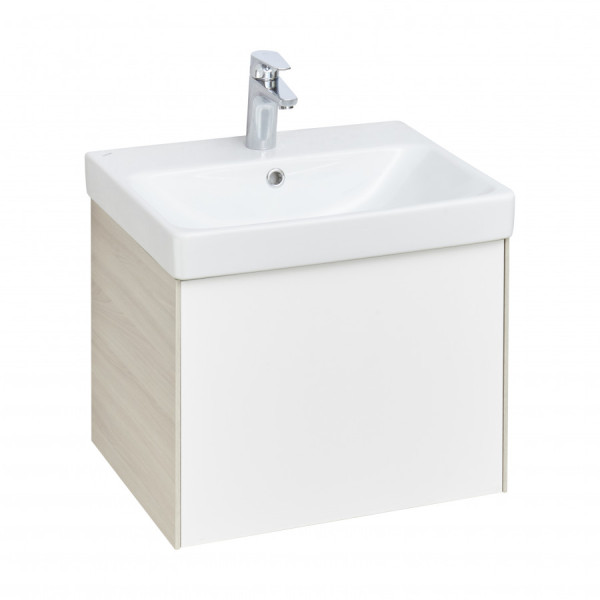 Тумба подвесная Aquaton Асти 532x427x400 белый, ясень шимо (1.A263.1.01A.XD7.0)