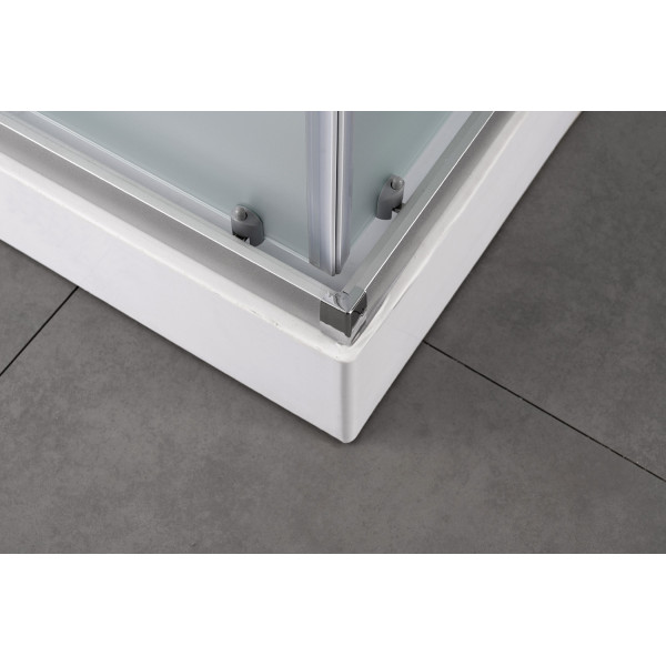 Душевая кабина Loranto 80x100x215 стекло матовое, профиль сатин (CS-5180-13R F)