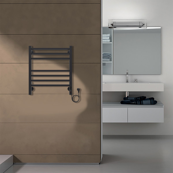 Полотенцесушитель электрический Azario Ancona 500x600 черный Полотенцесушитель электрический Azario Ancona 500x600 черный