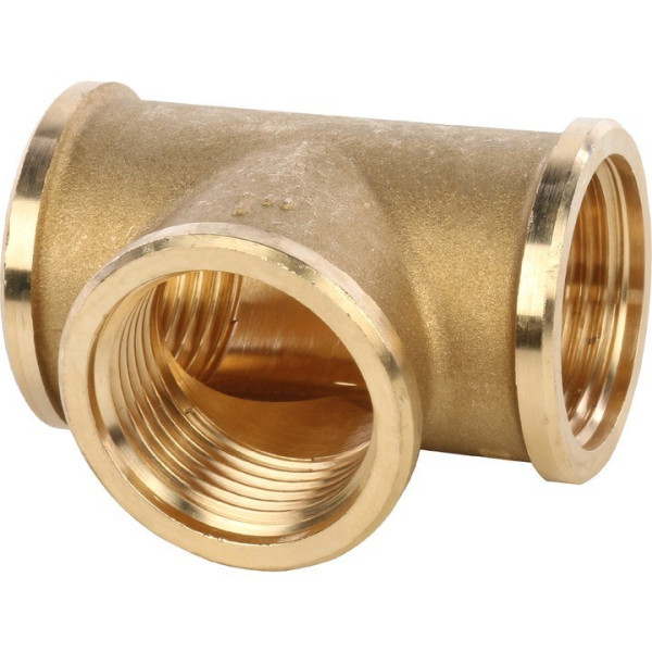 Тройник 1 1/2" ВВ Stout (латунь) SFT-0019-000112 Тройник 1 1/2" ВВ Stout (латунь) SFT-0019-000112