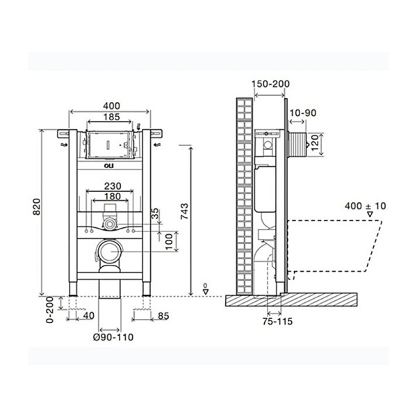 Инсталляция для унитаза Oli Expert 820 (888312)