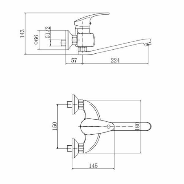 Смеситель для кухни Fashun хром (A4621)