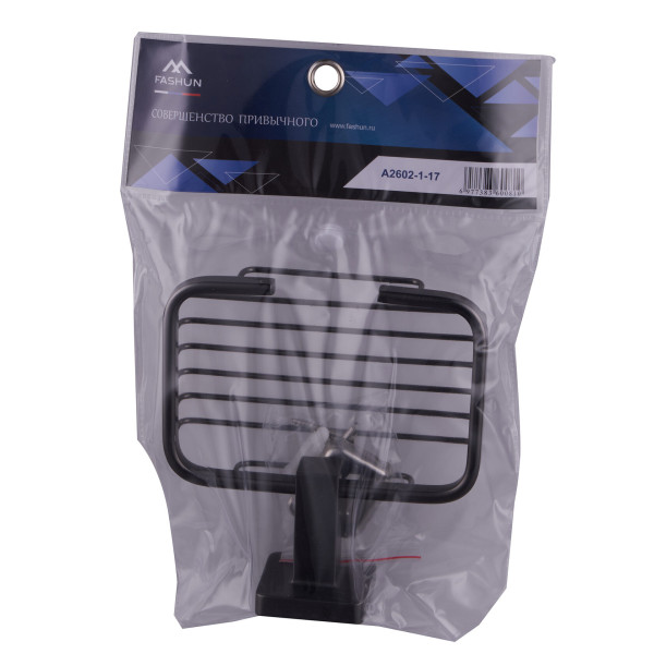 Мыльница Fashun решётчатая L=117 мм H=130 мм PVD цинк. сплав + нерж. сталь графит (A2602-1-17)