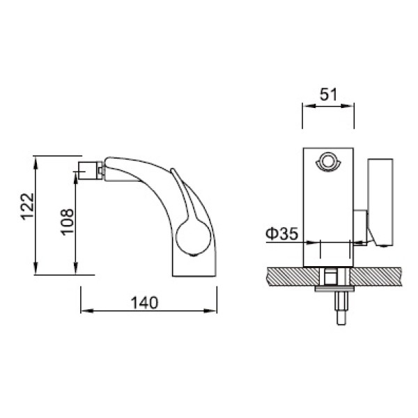 Смеситель для биде Zeegres Z.ART (54007001)