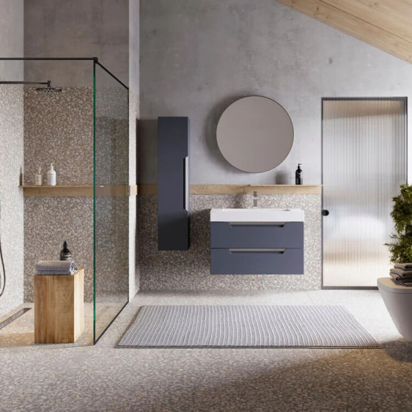 Тумба подвесная Aqwella Cube 900x610x450 серый матовый (CUB0109GR)