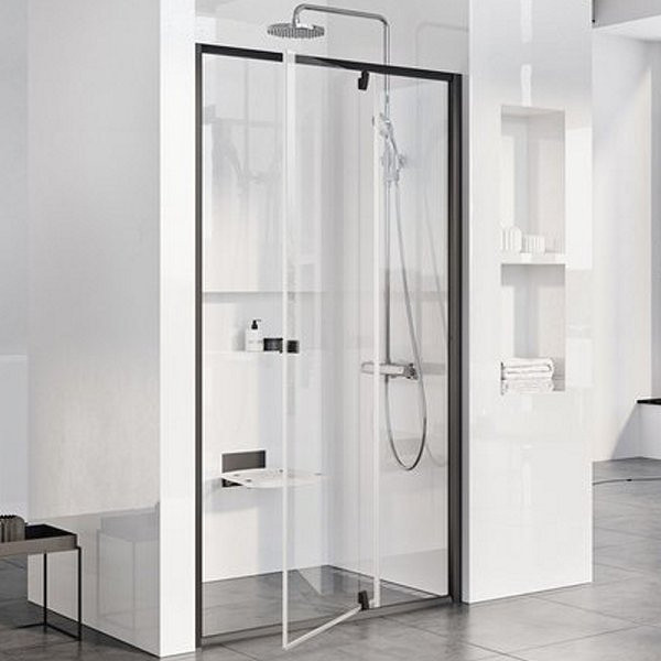 Дверь душевая Ravak Pivot 120x190 стекло прозрачное, профиль черный (03GG030Z1)