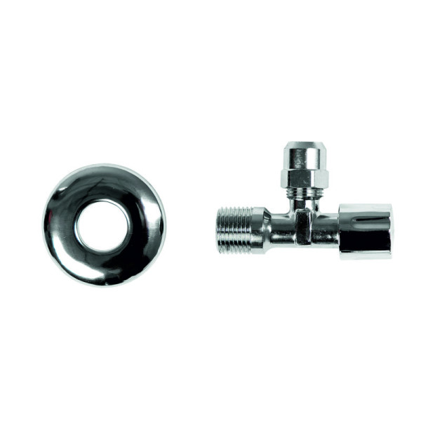 Кран угловой 1/2"х3/8" Н с цангой вентильный Arrowhead хром (SV-102-1510)