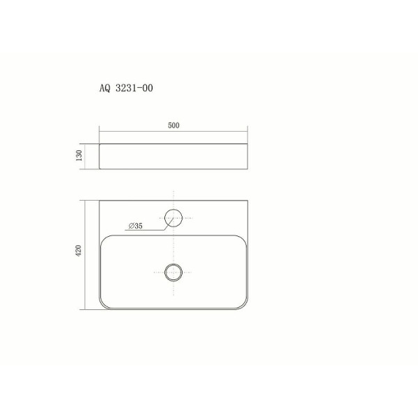 Раковина накладная Aquatek 42x50 белая (AQ3231-00) Раковина накладная Aquatek 42x50 белая (AQ3231-00)