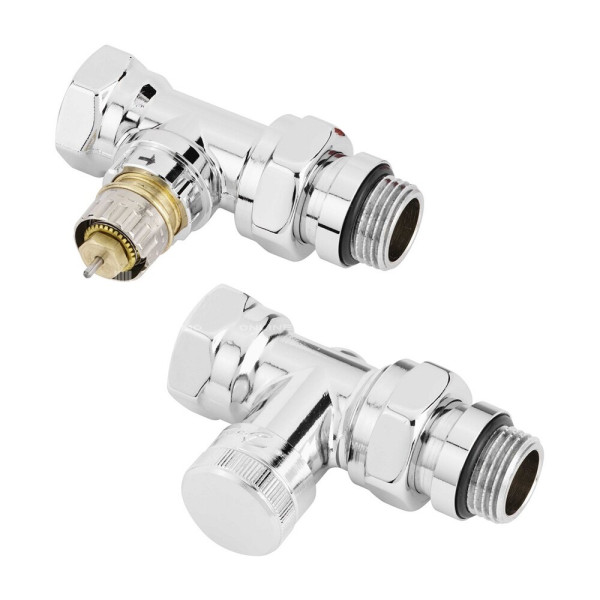 Комплект подключения радиаторов прямой Danfoss 1/2" Design Click (2 клапана, хром) (RTE 07.0013 CH) Комплект подключения радиаторов прямой Danfoss 1/2" Design Click (2 клапана, хром) (RTE 07.0013 CH)