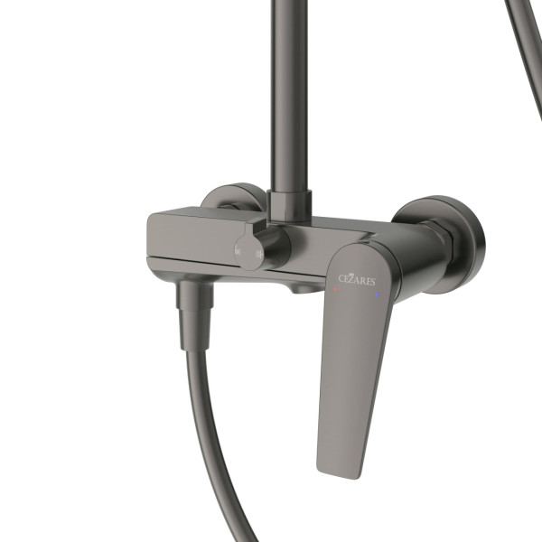 Душевая система Cezares Liner оружейная сталь (LINER-CVD-GM)