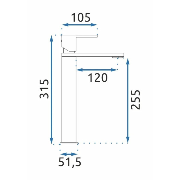 Смеситель для раковины REA Flip chrom (REA-B2006)