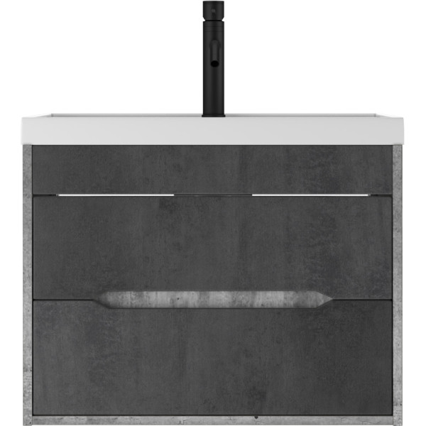 Тумба подвесная под умывальник Bazis 70 Loft В2 Бетон Домино (DL5602T)