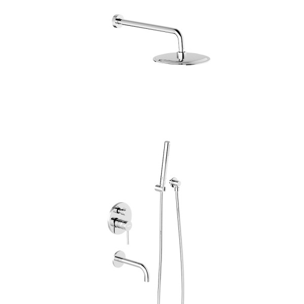 Душевая система Damixa Scandinavian Pure с душевым набором хром (936510000) Душевая система Damixa Scandinavian Pure с душевым набором хром (936510000)