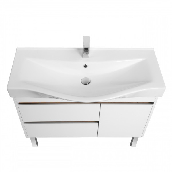 Тумба подвесная Aquaton Нортон 966x357x554 белый, дуб эндгрейн (1.A249.0.01N.T01.0)