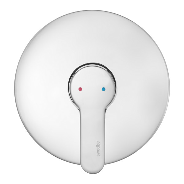 Смеситель для душа встраиваемый Swedbe Platta подключение на 1 выход хром (5517)