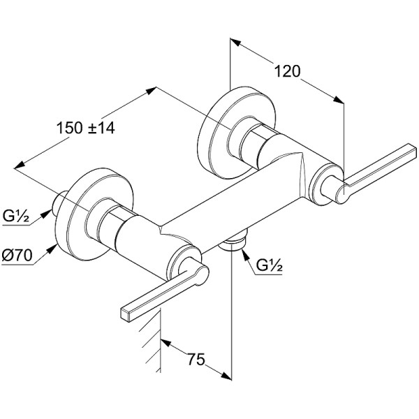 Смеситель для душа Kludi Nova Fonte черный (207103915) Смеситель для душа Kludi Nova Fonte черный (207103915)