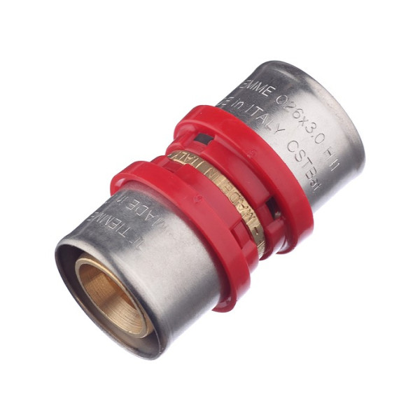 Соединение прямое Tiemme 26х26 латунь (пресс) (1650037 / 1651G262600CZ)