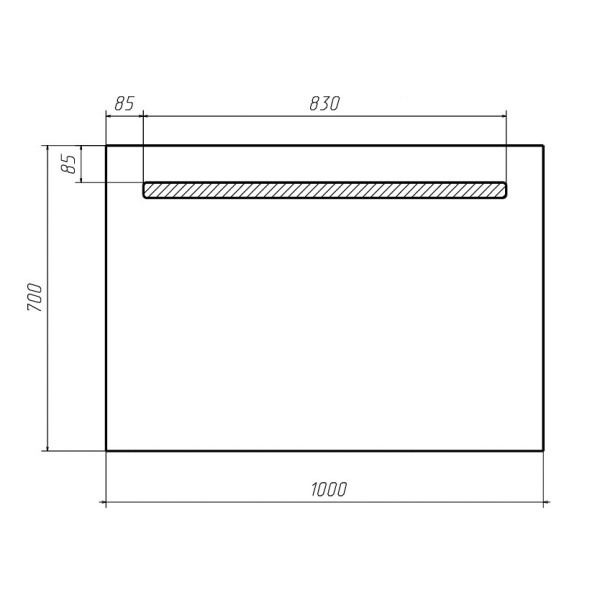 Зеркало Домино Good Light 100 с подсветкой (GL7010Z)