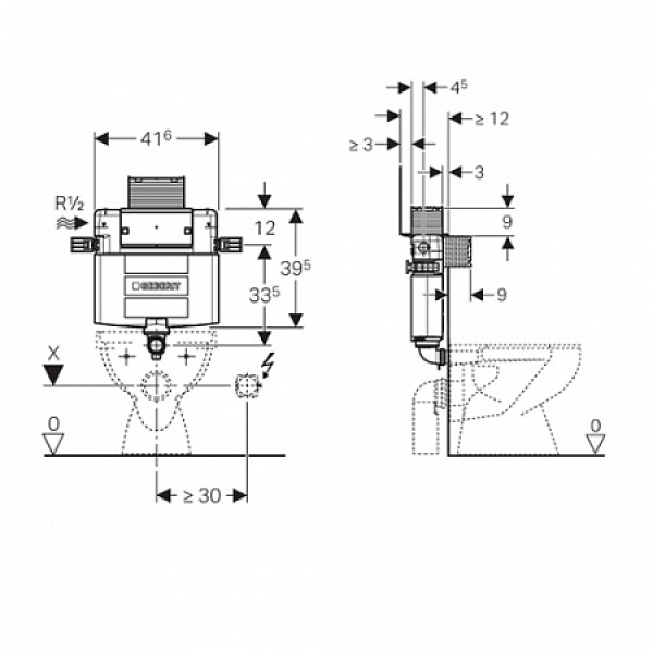 Скрытый бачок Geberit Omega 82 (109.043.00.1)