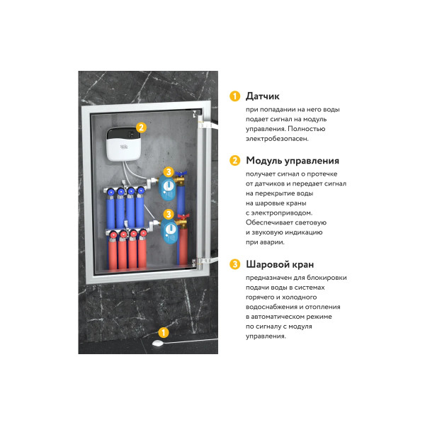 Система защиты от протечки воды Stahlmann Smart 3/4" (2287304) Система защиты от протечки воды Stahlmann Smart 3/4" (2287304)