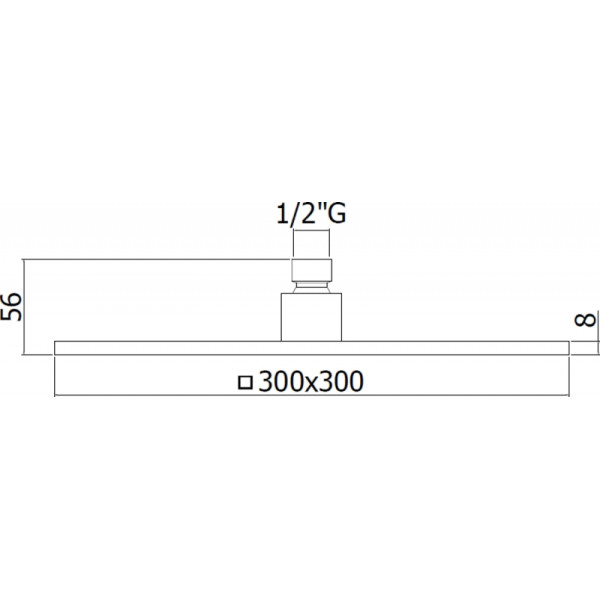 Верхний душ Paffoni Syncro King 300*300, черный (ZSOF078NO)