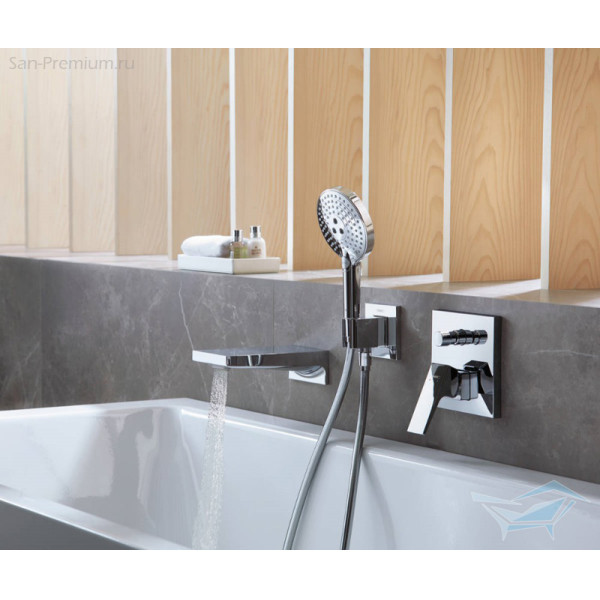 Смеситель для ванны Hansgrohe Metropol с рычаговой рукояткой СМ матовый черный (325456700)